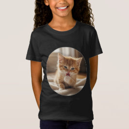 Fint flicktröja i bomullstrikå t shirt