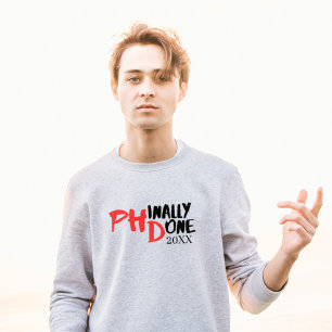 Fint gjort - Lustigt PHD Studenten-offertdesign Lång Ärmad Tröja