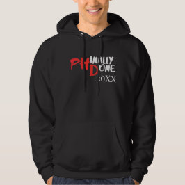 Fint gjort - svart PHD Studenten-offertdesign Hoodie