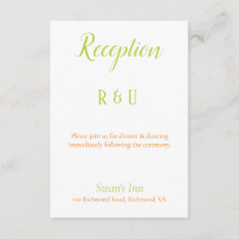 Fint grönt, Orange och vitt mottagningsbevis Tilläggskort