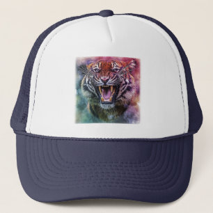 Fint Growling Bengal Tiger Ansikte Photo Keps