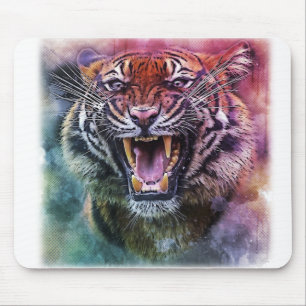 Fint Growling Bengal Tiger Ansikte Photo Musmatta