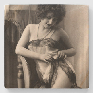 Fint i Snöre Sexy Woman Lingerie Vintage Pin-Up Stenunderlägg