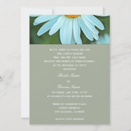 Fint, inbjudan till vita daisy blommor bröllop