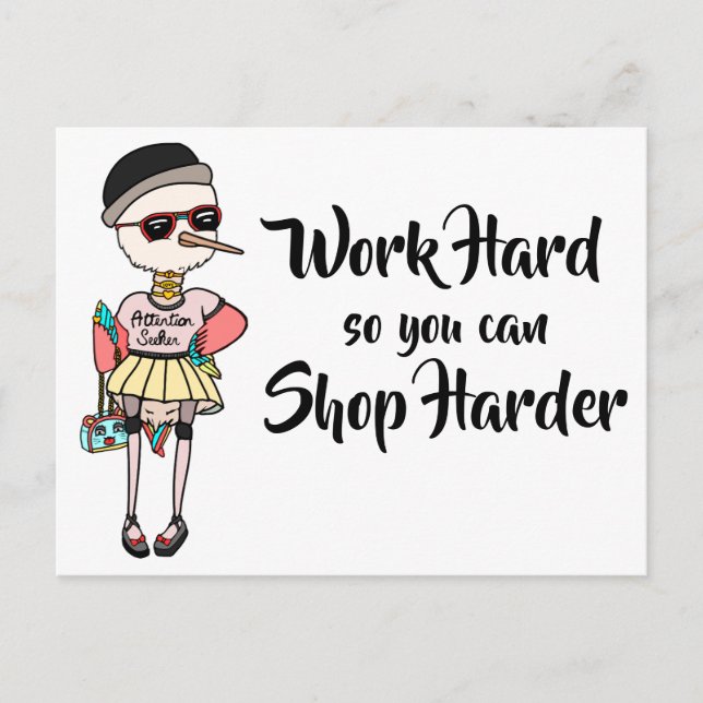 Fint inspirerande arbete hårt för att du ska kunna vykort (Framsida)