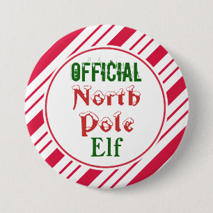 Fint Jul Elf Button Pin Knapp