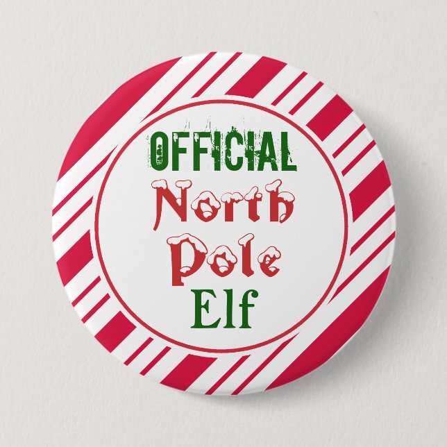 Fint Jul Elf Button Pin Knapp (Framsida)