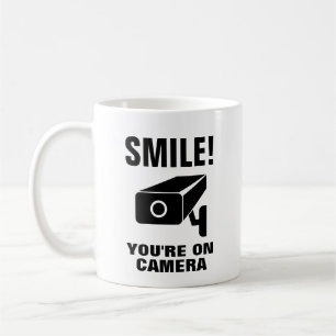Fint kaffe mugg - Smiles du är på kameran