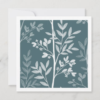 Fint Konstkort med djup skogsdimma och blommotiv i Kort