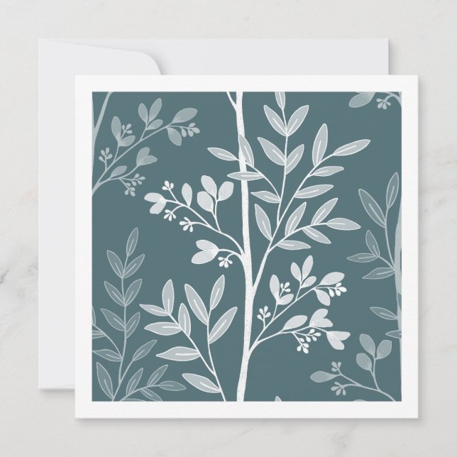 Fint Konstkort med djup skogsdimma och blommotiv i Kort (Framsida)