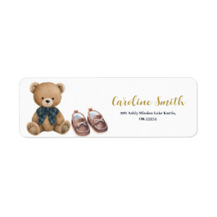 Fint litet herrbaby Shower Adressetikett Returadress Etikett