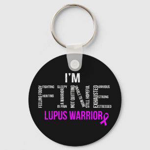 FINT Lupus Medvetenhet Warrior Fighter Autoimmun Nyckelring