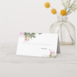 Fint målat Rosa ros BarefootBride™ Placeringskort