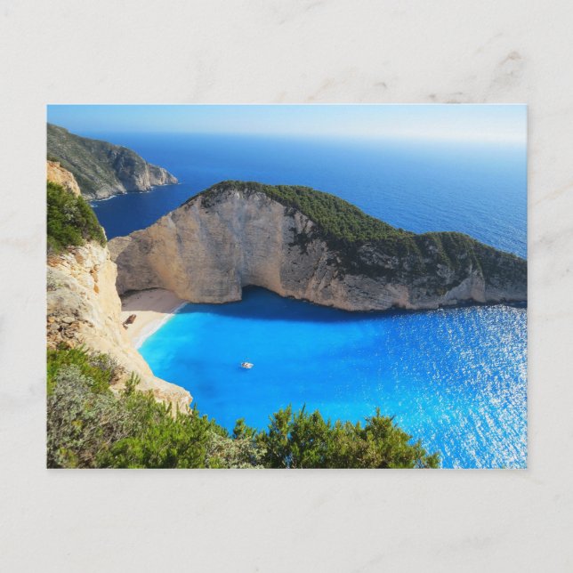 Fint Navagio Beach, Grekland Vykort (Framsida)