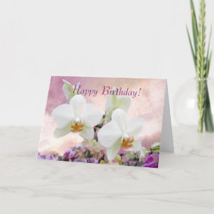 Fint Orchids födelsedagshälsningskort Kort