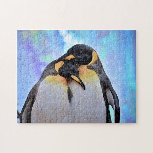 Fint Penguin Couple, Jigszawa Puzzle Pussel (Horisontell)