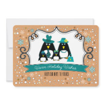 Fint Penguin-kort för julklapp