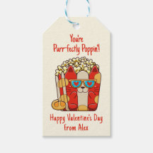 Fint Poppin'Funny Cat Popcorn Valentine