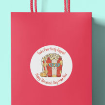 Fint Poppin'Funny Cat Popcorn Valentine