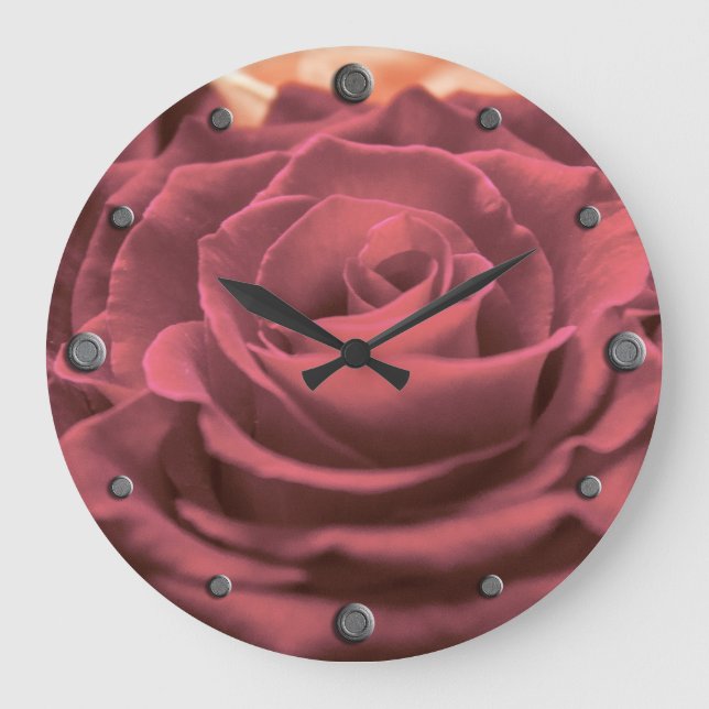 Fint röd rosa ros-blommor är romantiska stor klocka (Framsida)