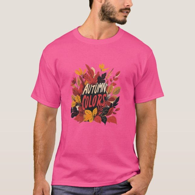 Fint rödrött Löv under höstsäsongen för fall T Shirt (Framsida)