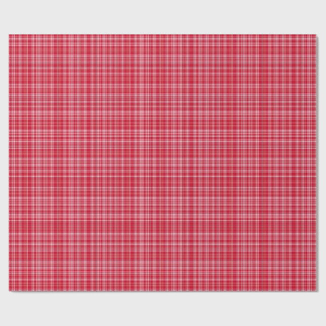 Fint rutmönster i rubinrött presentpapper (Platt)