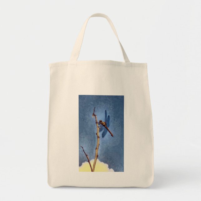 Fint shopping bag med dragonfly-utskrift tygkasse (Framsidan)