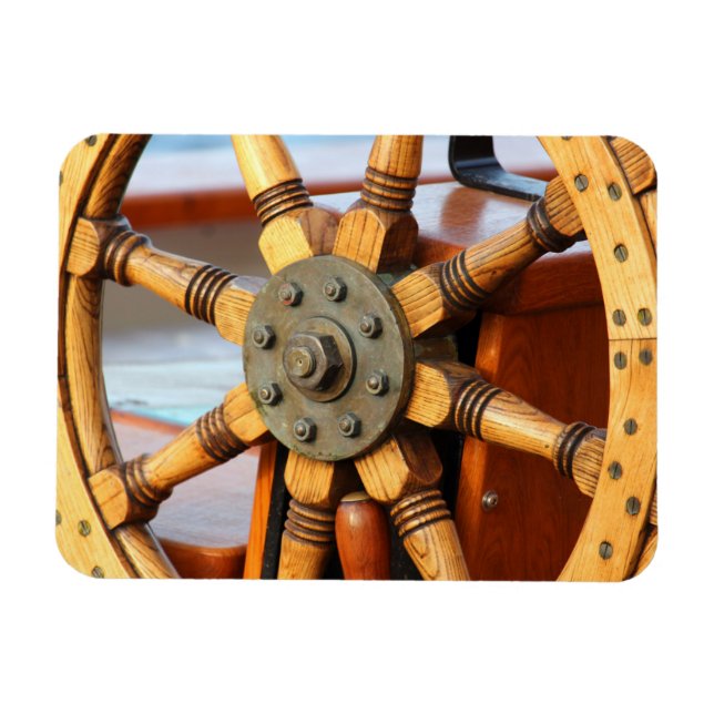 Fint, Sturdy Wooden Frakts Wheel Magnet (Horisontell)