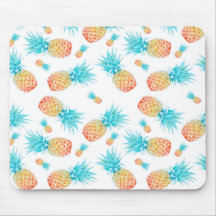 Fint vattenfärgsTropiskt fruktananas Mönster