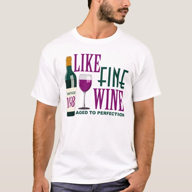 Fint VIN för NÅGOT LIKNANDE som 1968 åldras till T-shirt (Framsida)