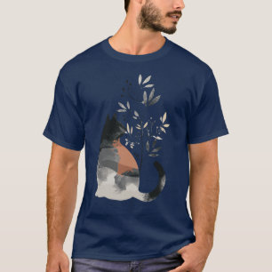 Fint vismisk kattillustration, Adsible Animal Ar T Shirt