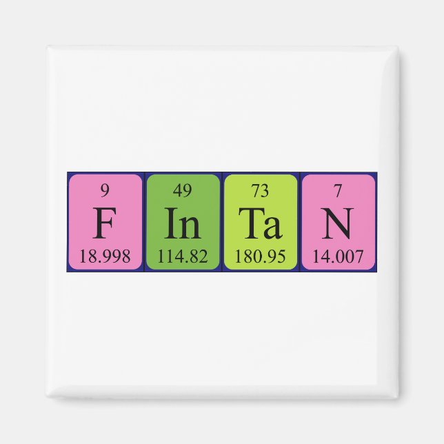Fintan periodisk magnet bord namn (Framsidan)