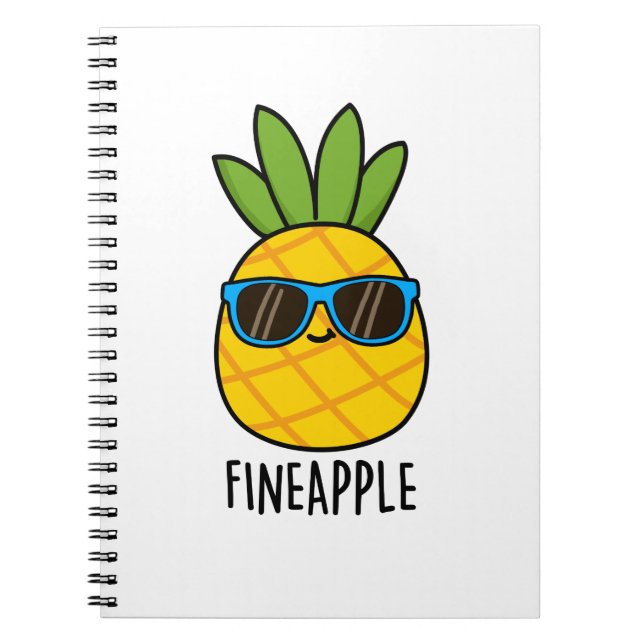 Fintäpple Roligt Coolt Ananas Skämt Anteckningsbok (Framsidan)