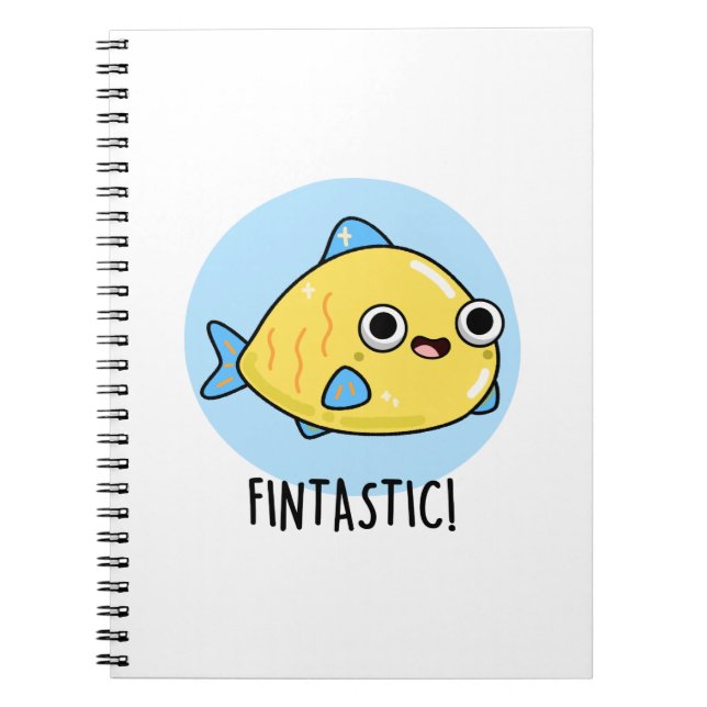Fintastic Funny Fish Pun Anteckningsbok (Framsidan)