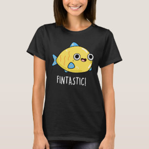 Fintastic Funny Fish Pun Mörk BG T Shirt