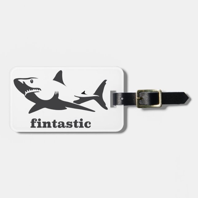 Fintastic haj - bagagebricka (Horisontell Framsida)