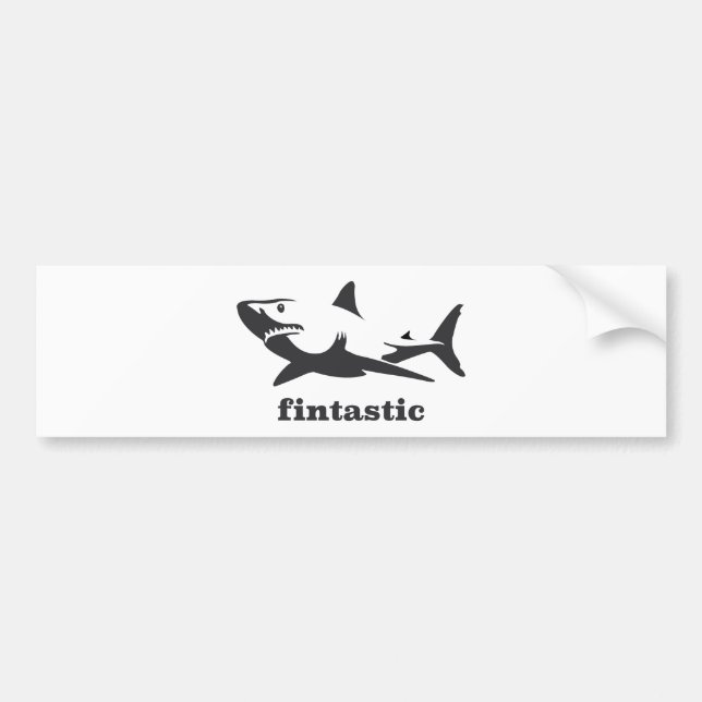 Fintastic haj - bildekal (Framsidan)