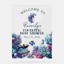 Fintastisk, en modern, rustisk vattenfärgsbabyskar