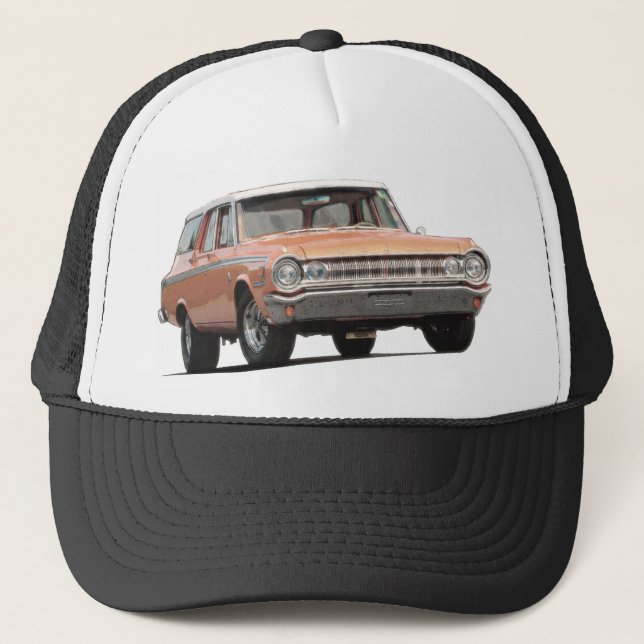 Fintherrgårdsvagn för orange 1964 truckerkeps (Framsida)