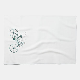 Fintliga fjärilar Blommor och Freedom Bike fläkt Kökshandduk