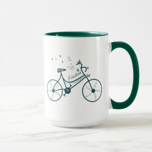Fintliga fjärilar Blommor och Freedom Bike fläkt Mugg