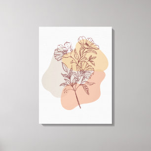 Fintliga Hand plockade-blommor vid Gren Canvastryck