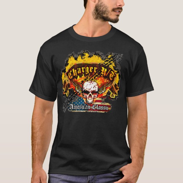 Fintuppladdare R/T - sammanbrottbanerskalle - T-shirt (Framsida)