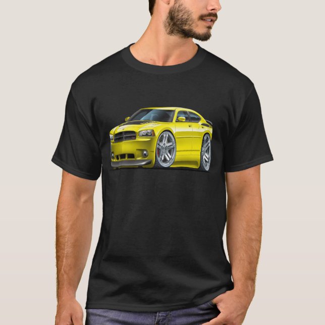 FintuppladdareDaytona gul bil Tee Shirt (Framsida)