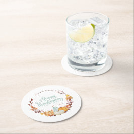 Fintvägens andedräkt Happy thanksgiving Underlägg Papper Rund