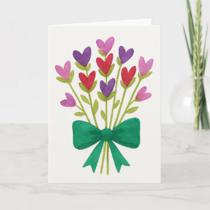 Fintvätefärg Bouquet Design Hälsning Kort