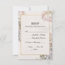 Fintvätefärgad Blommigt Bröllopsinbjudan OSA