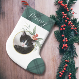 Fintvätefärgad Blommigt - jul Liten Julstrumpa