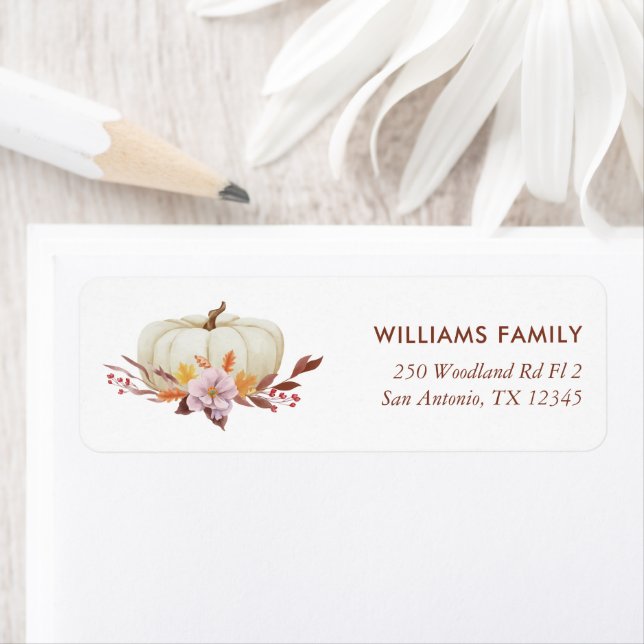 Fintvätefärgad höstpump returadress etikett (Insitu)