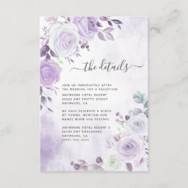 Fintvätefärgade Lavender-Blommigtar för Lila Tilläggskort